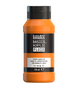 Liquitex Basics Fluid Acrylic 118ml Cadmium Orange Hue